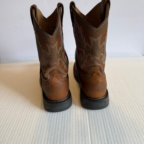Ariat Kids WorkHog Western Leather Boots Size 4.5 Youth Pull-On Style 10007836 - Picture 11 of 14
